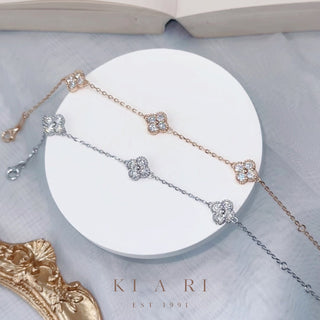 Da Hye Four Leaf Clover Bracelet (Silver) 🤍