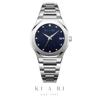 KIARI Classic Unisex Watch (Silver, Navy) ✨