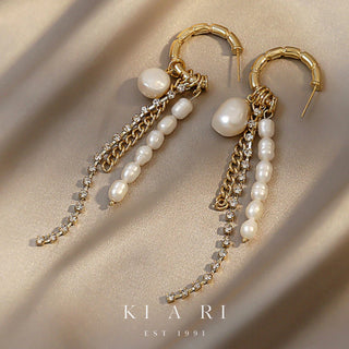 Yoong Jae 5-In-1 Baroque Pearls Dangling Earrings ✨