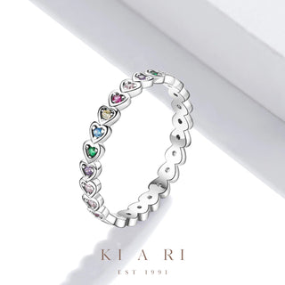 Hei-Ryung Heart Eternity Ring (Rainbow) 🌈