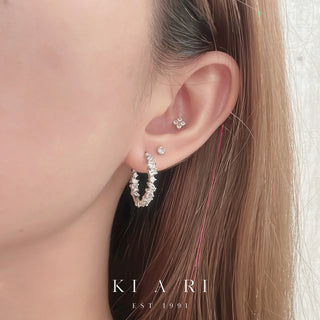 Yoo-Reum Diamond Hoop Earrings 💎