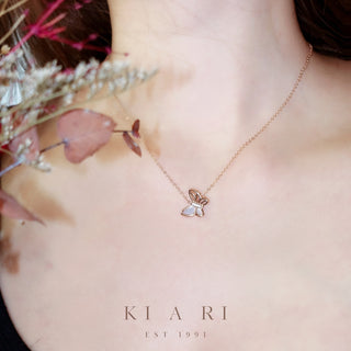 Ha-yoon Nabi Butterfly Necklace (Rose Gold)