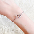 Yak-Sok Diamond Ring & Heart Entwined Bracelet (Silver) 🤍