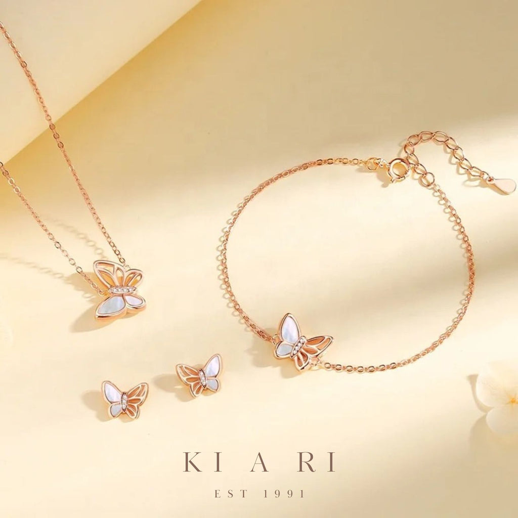 Ha-yoon Nabi Butterfly Necklace (Rose Gold)