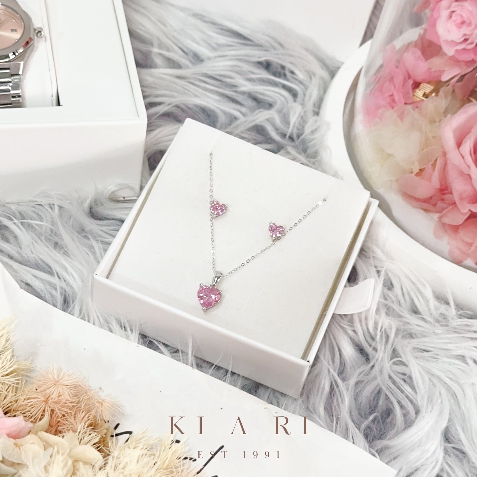 Ari Tourmaline Heart Stud Earrings 💝