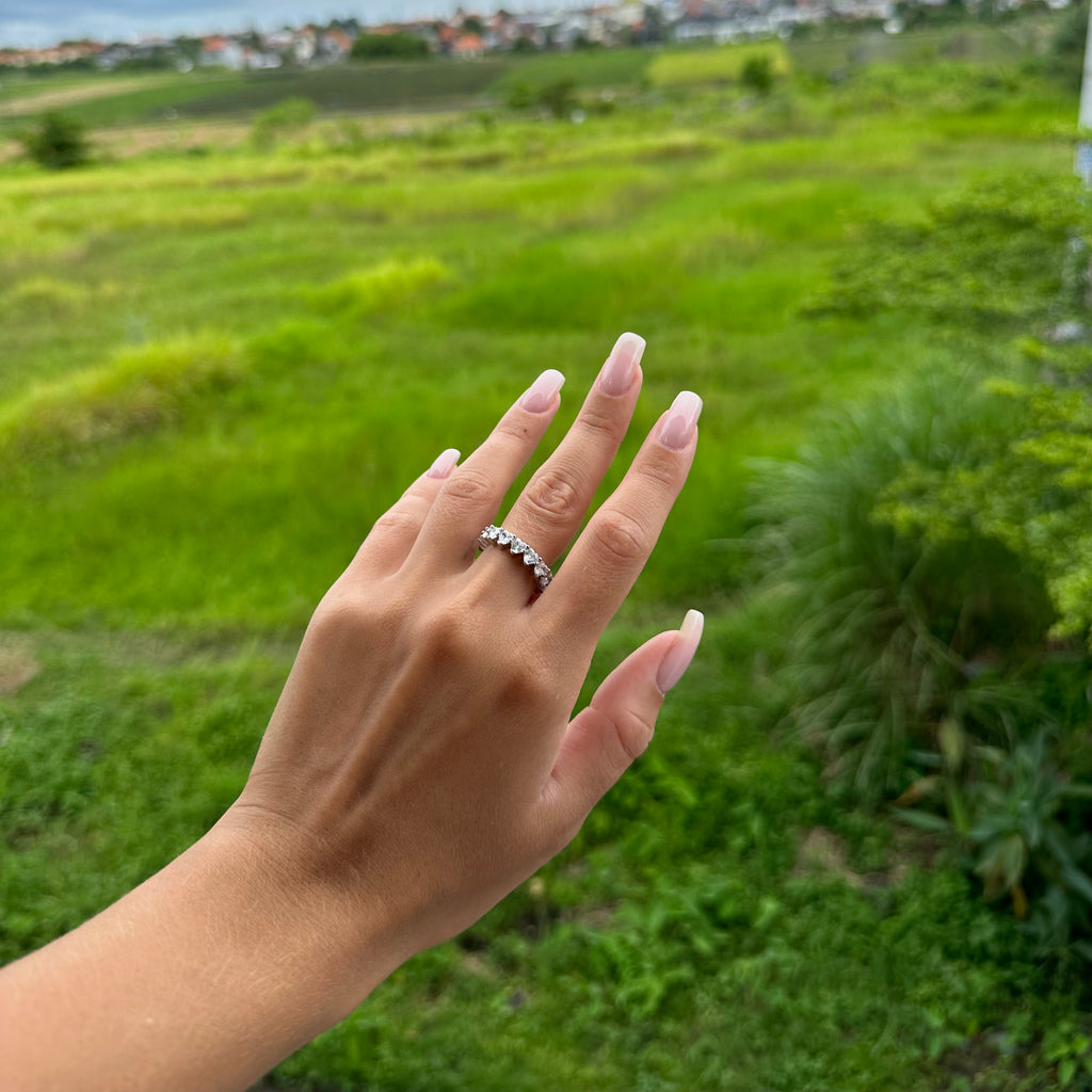 Bong-Cha Heart Eternity Ring (Silver) 🤍