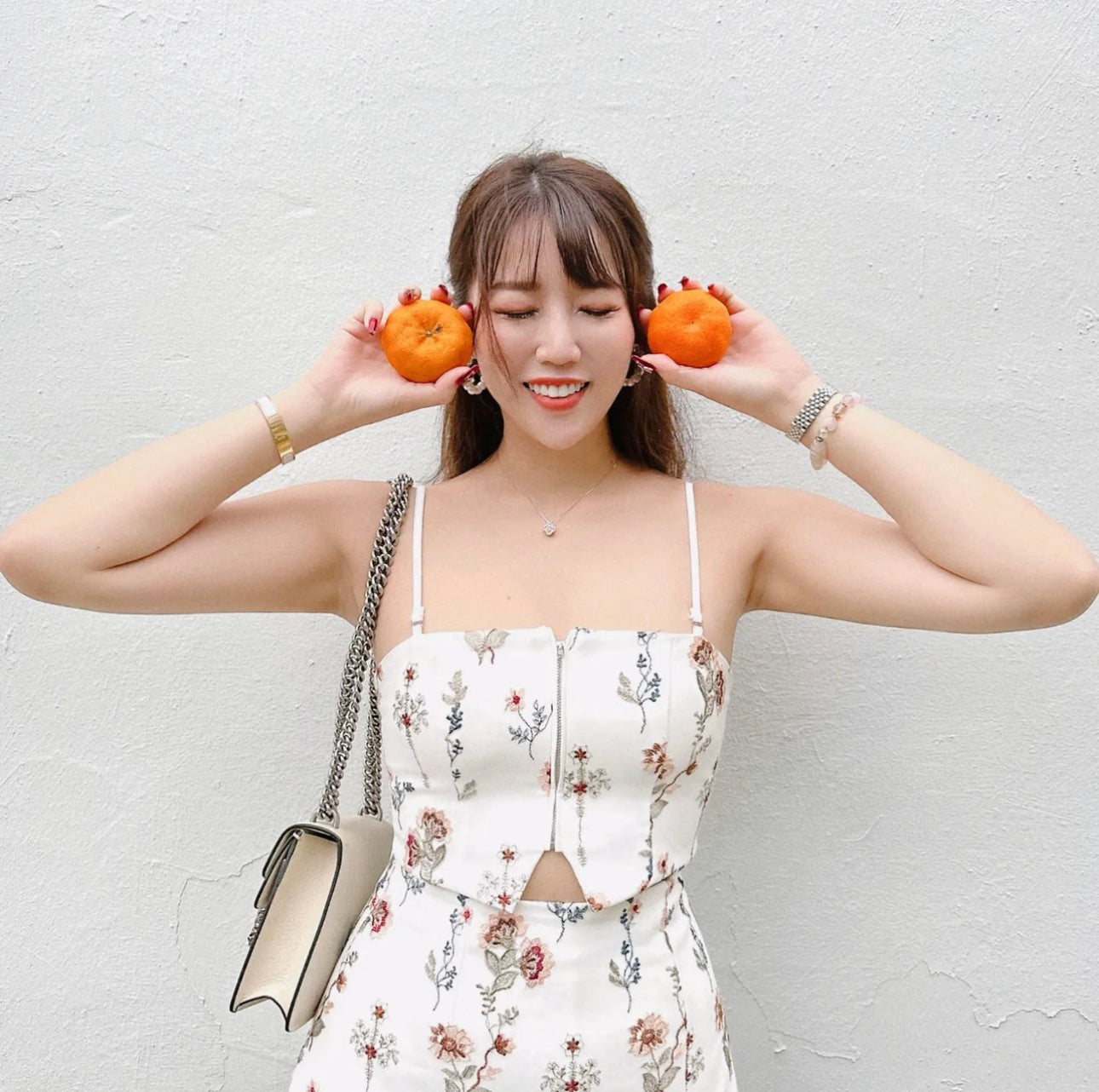 Kyung Mi Four Leaf Clover Necklace (Silver)🍀