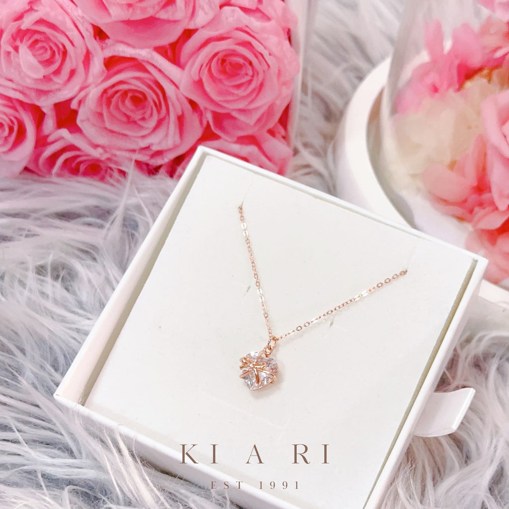 Ma-Eum Seonmul Heart Present Necklace (Rose Gold)
