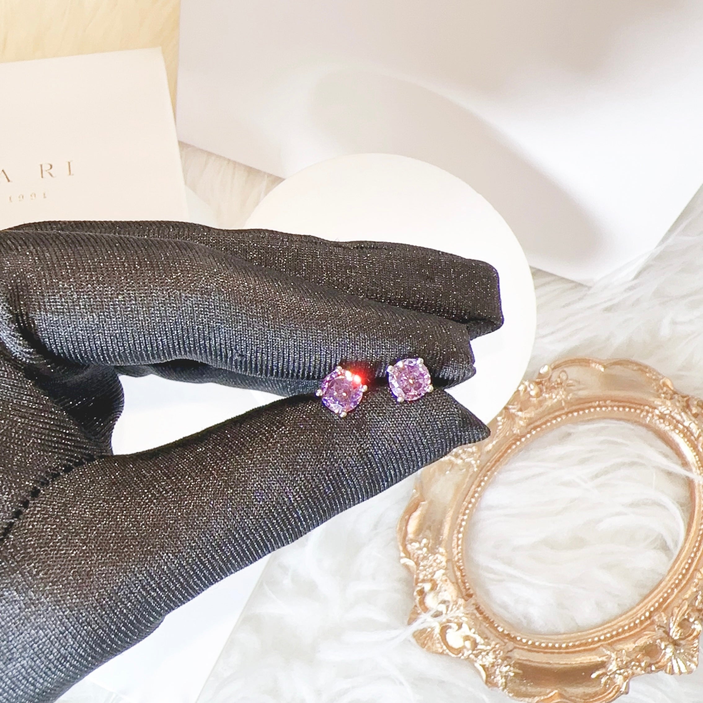 Ara Amethyst Classic Stud Earrings 💜