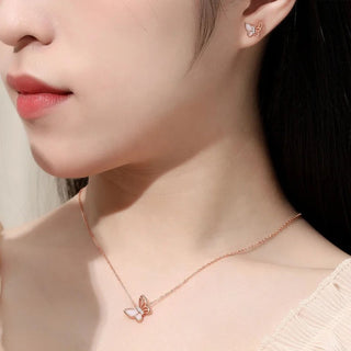 Ha-yoon Nabi Butterfly Necklace (Rose Gold)