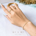 Eunchae 14K Gold Plated Diamond & Chain Bracelet
