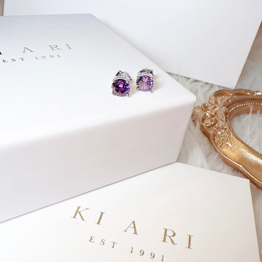 Ara Amethyst Classic Stud Earrings 💜