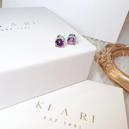Ara Amethyst Classic Stud Earrings 💜