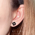 Jiye Flower Stud Earring (Black)