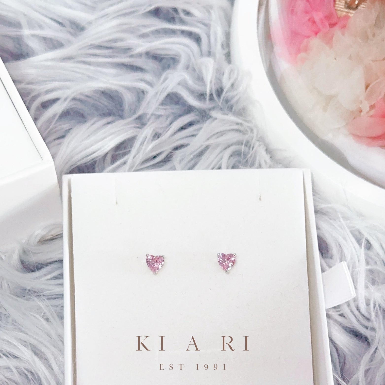 Ari Tourmaline Heart Stud Earrings 💝