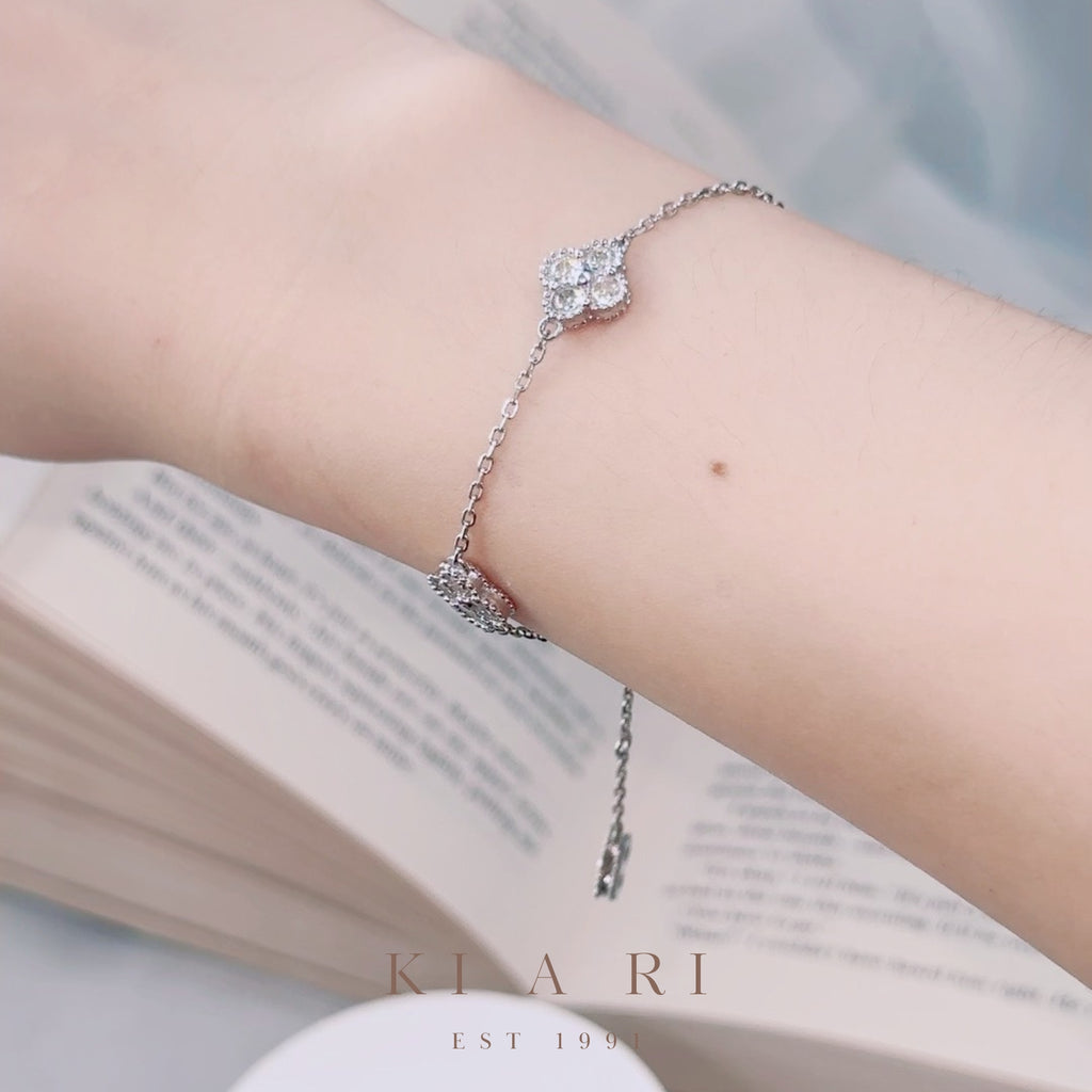 Da Hye Four Leaf Clover Bracelet (Silver) 🤍
