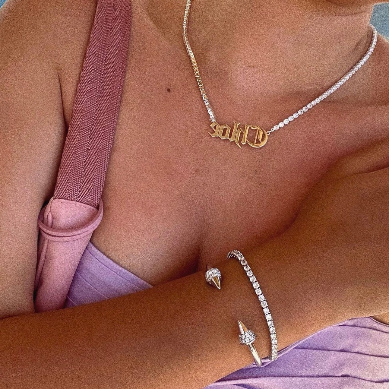 Angeline Classic Personalised Tennis Necklace 💎