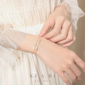 Moobon Double Layer Mini Four Leaf Clover Bracelet (Rose Gold)