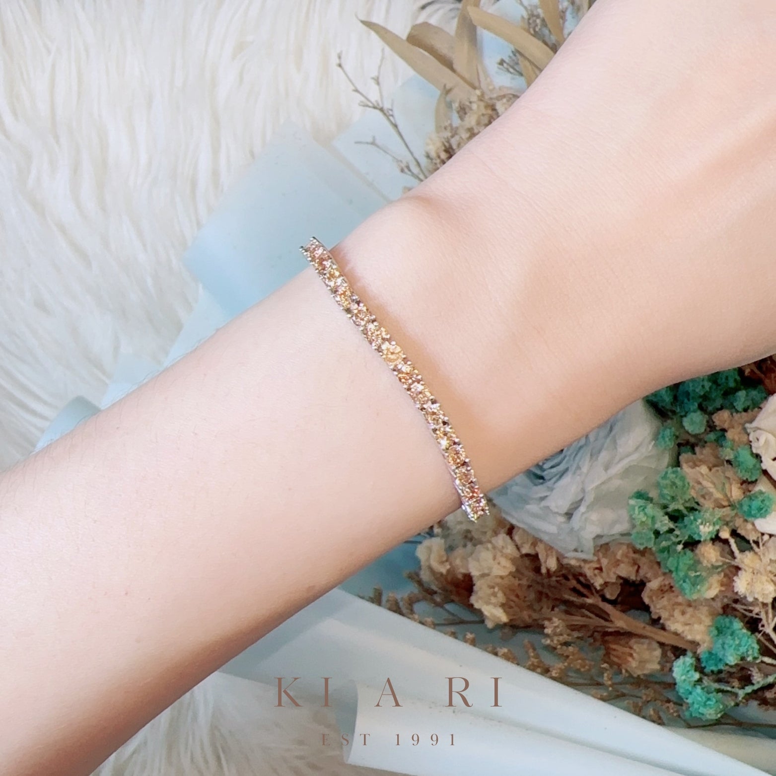 A-Yeong Champagne Tennis Bracelet 🧡