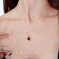 Ari Garnet Heart Necklace ❤️