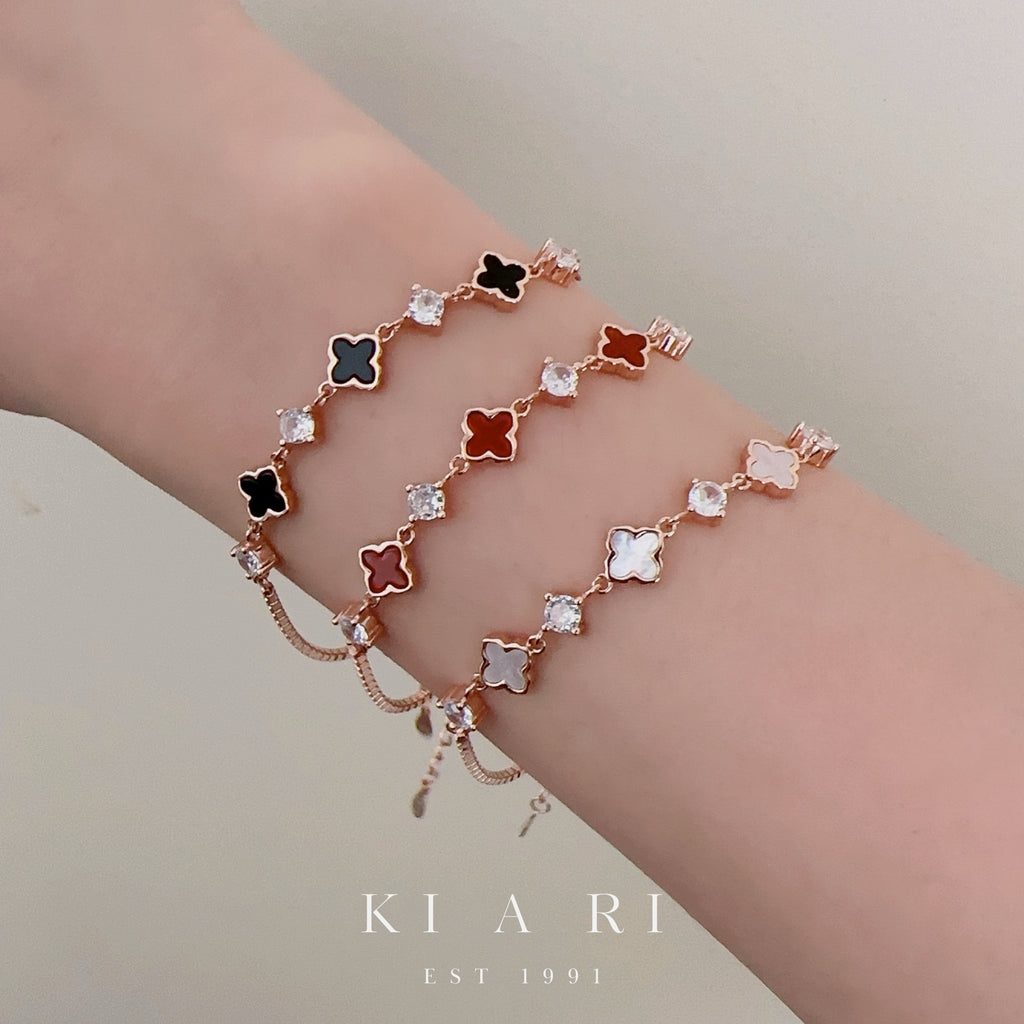Hee-Hwa Four Leaf Clover Bracelet (Red) 🍀