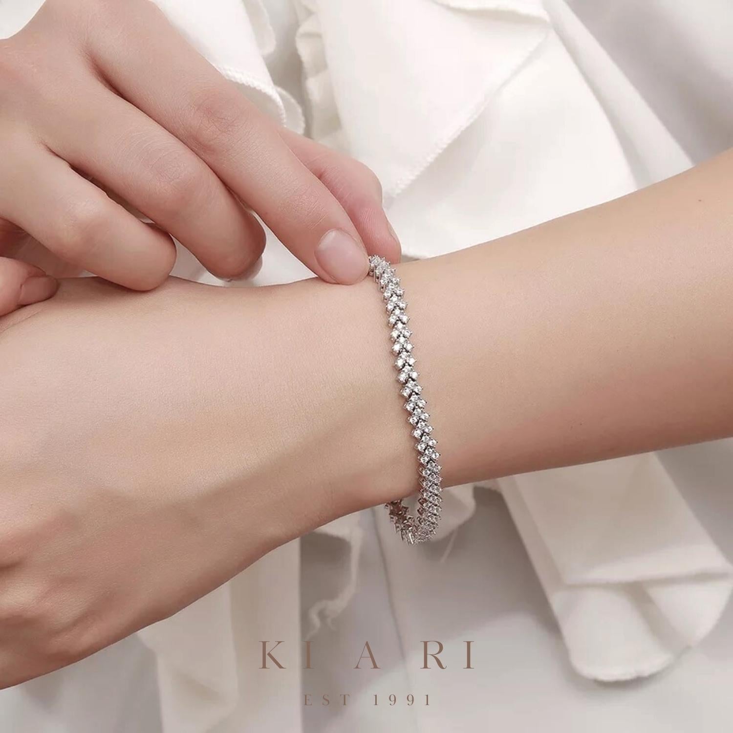 Gyunghui Arrow Heart Tennis Bracelet