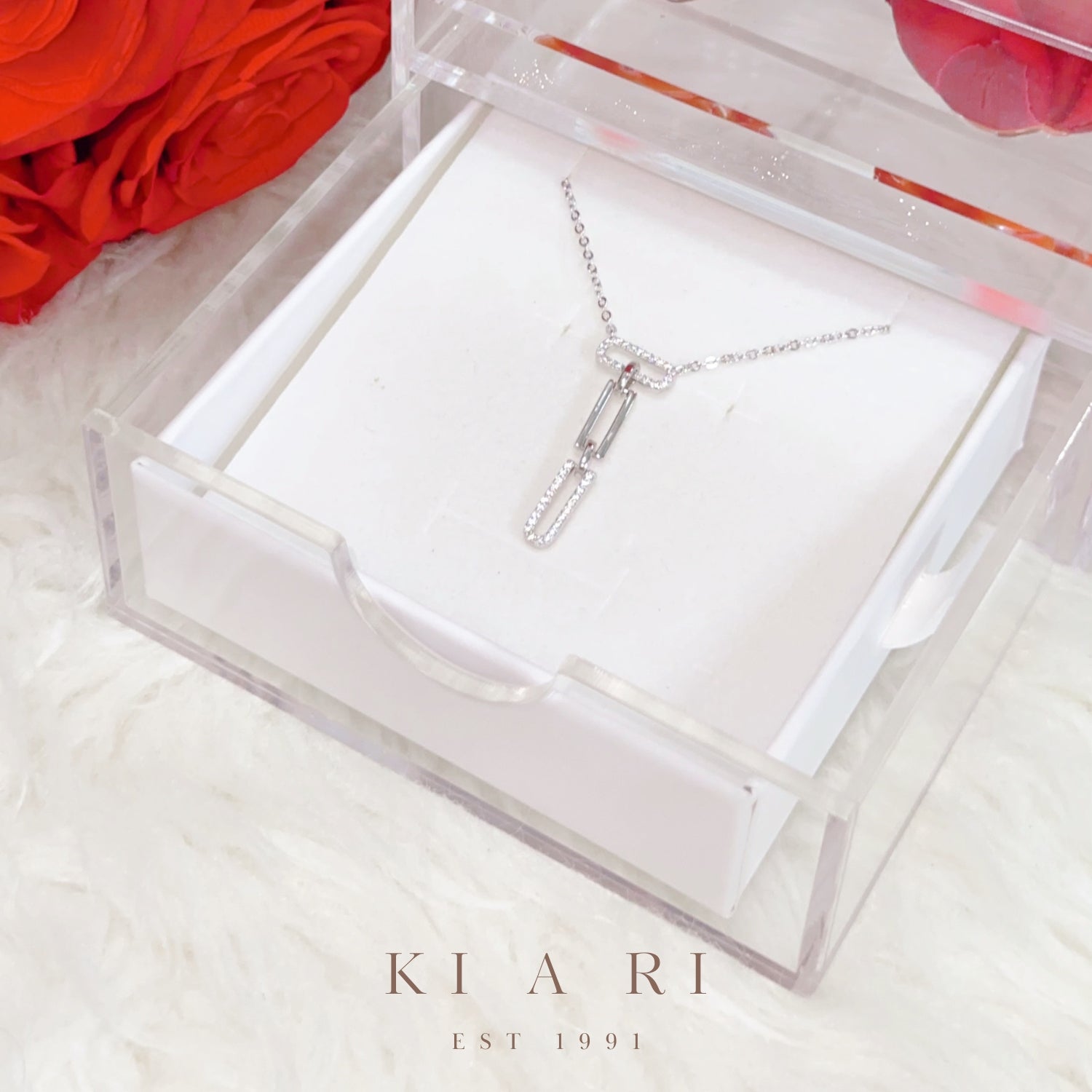 Sin-a Dangling Chain Necklace (Silver) ✨