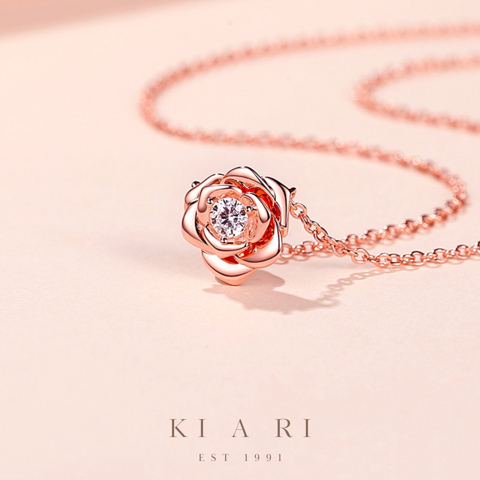 Jangmi Rose Necklace (Rose Gold)