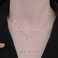 Yun Hee Mini Four Leaf Clover Necklace (Silver) 🍀