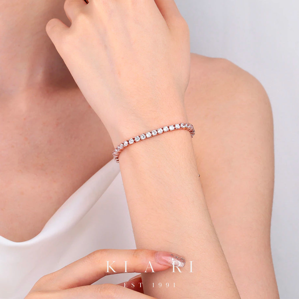 A-Yeong Rose Gold Tennis Bracelet 💛