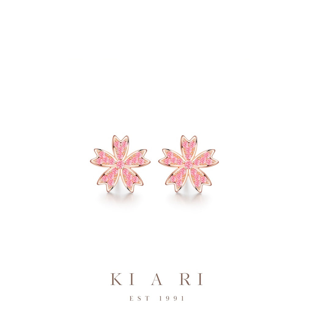 Pugsya Cherry Blossom Stud Earrings 🌸