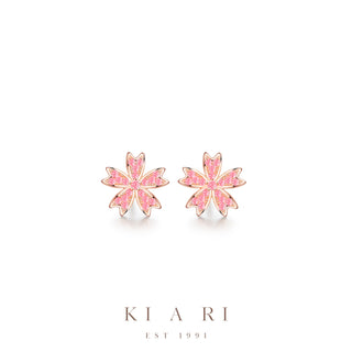Pugsya Cherry Blossom Stud Earrings 🌸
