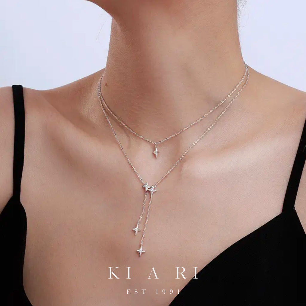 Min Jun Double Layer Shooting Stars Necklace 💫