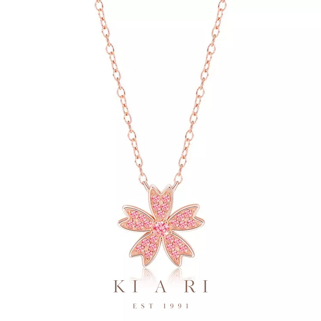 Pugsya Cherry Blossom Necklace 🌸