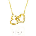 Po Ong Embrace Entwined Hearts Necklace (Gold) 💛