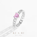 Ra Jii Tourmaline Heart Chain Ring 💗