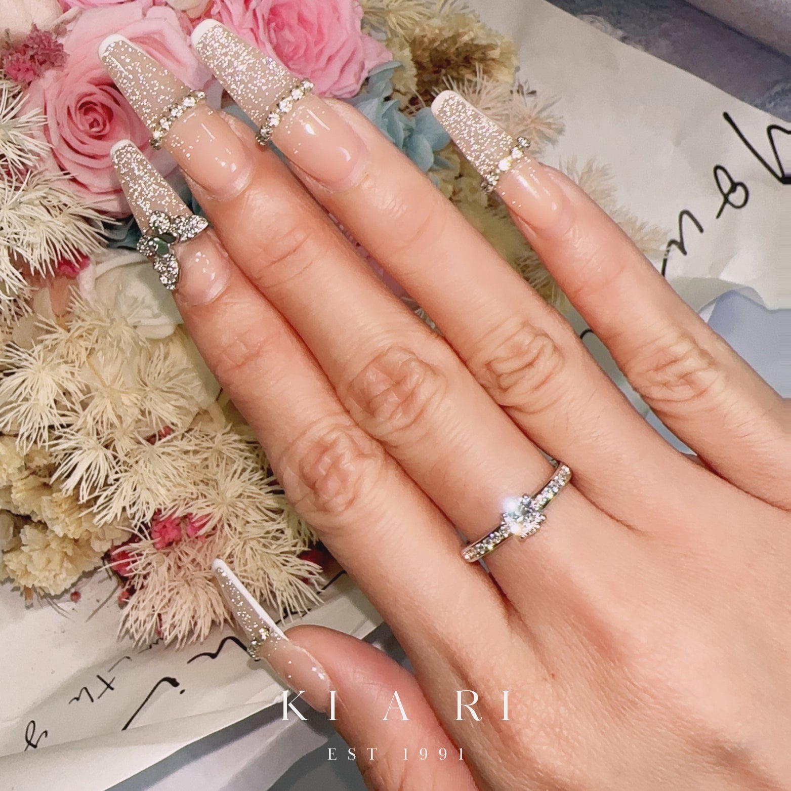 Gyuri Round Diamond Half Eternity Ring