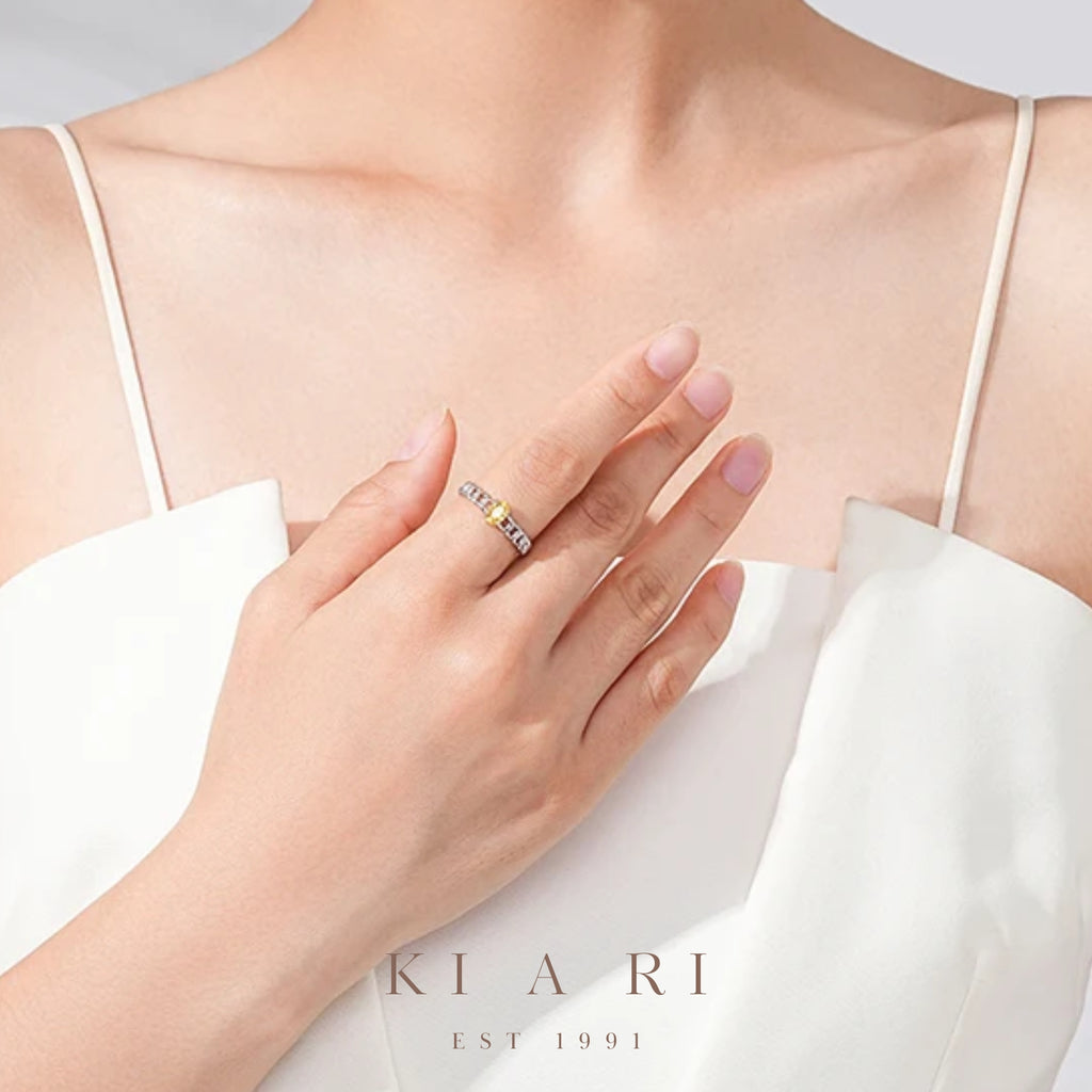 Mae Woong Oval Citrine Chain Ring 💛