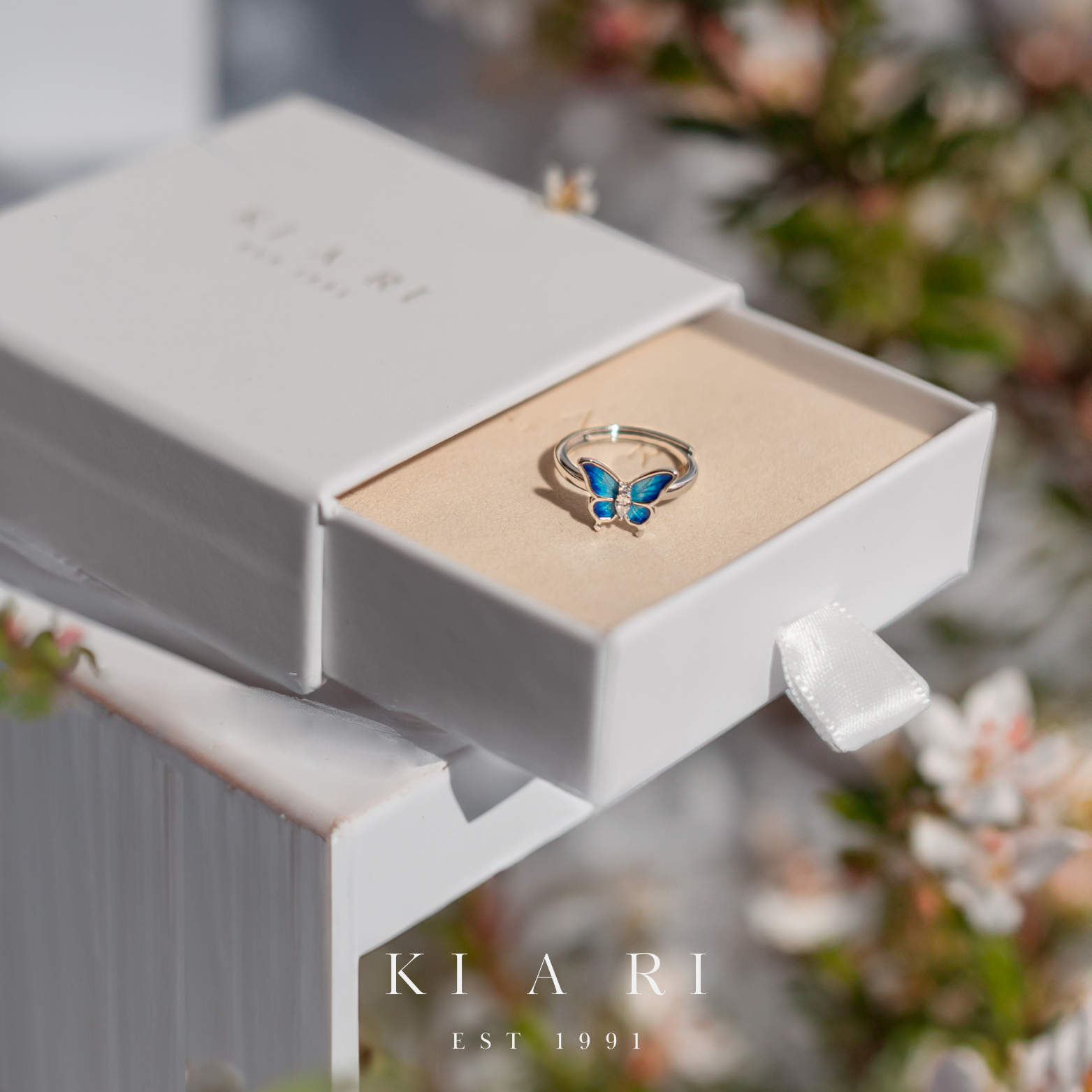 Pi Eui Butterfly Tanzanite Adjustable Ring  🦋