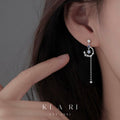 Moo Soo Moon Hollow Dangling Earrings 🌙