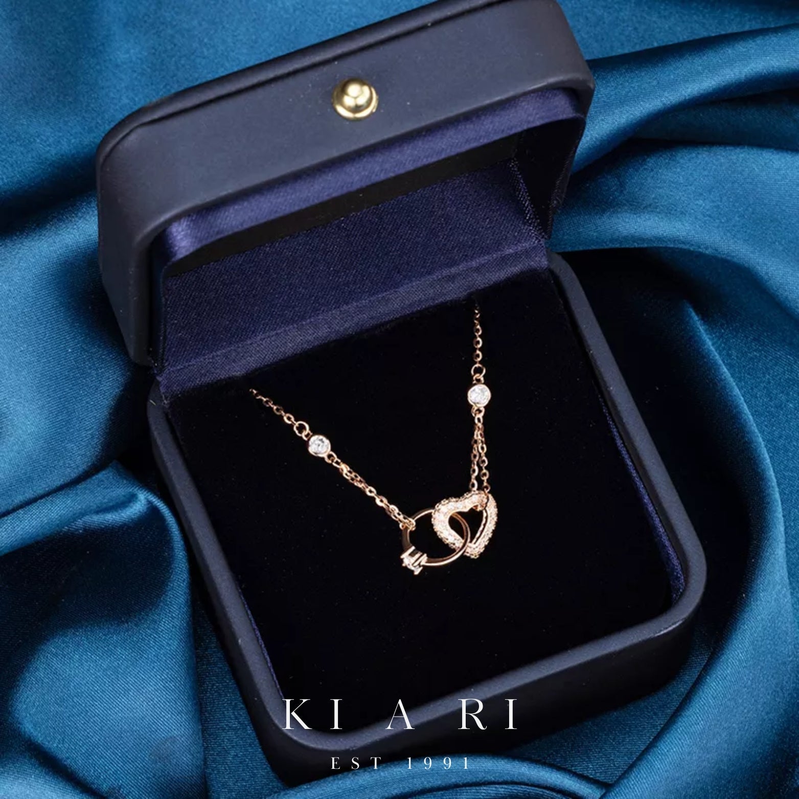 Yak-sok Diamond Ring & Heart Entwined Necklace (Rose Gold) 🫶🏻