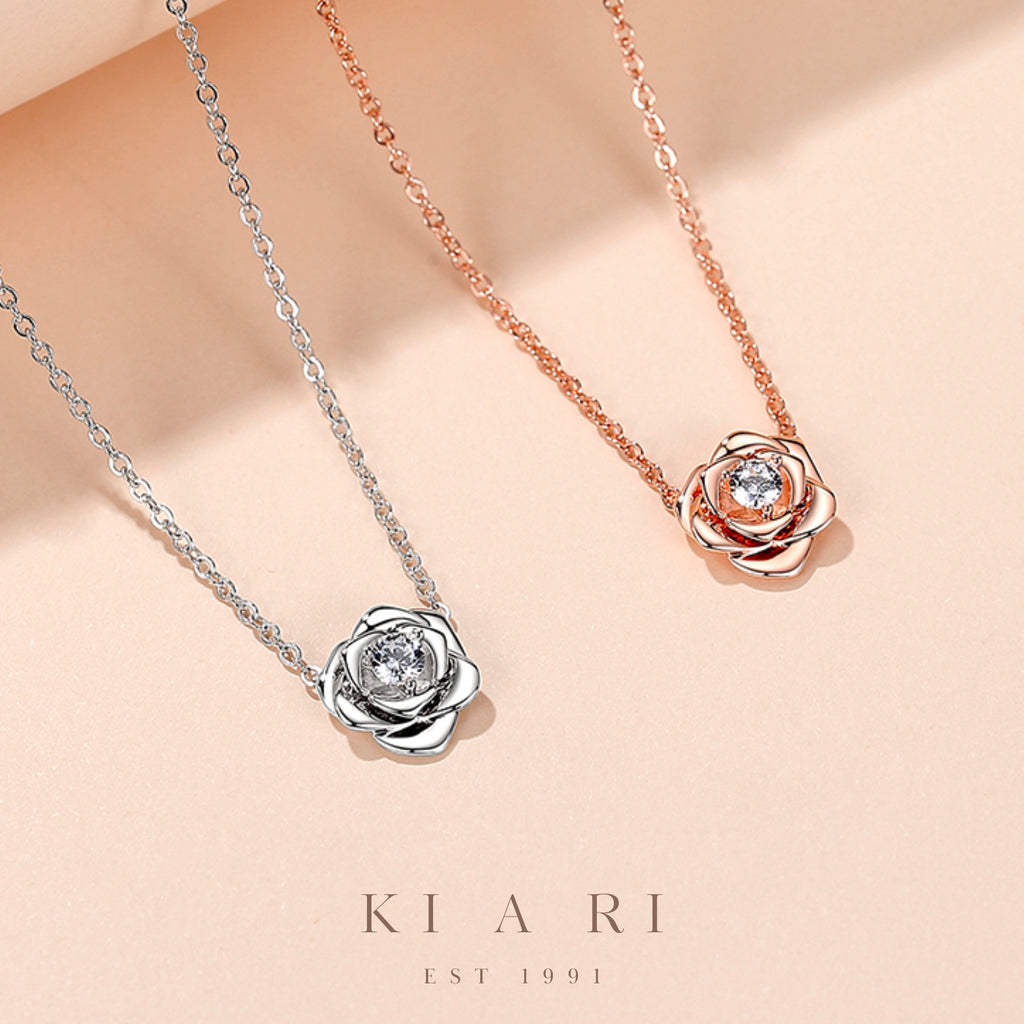 Jangmi Rose Necklace (Rose Gold)