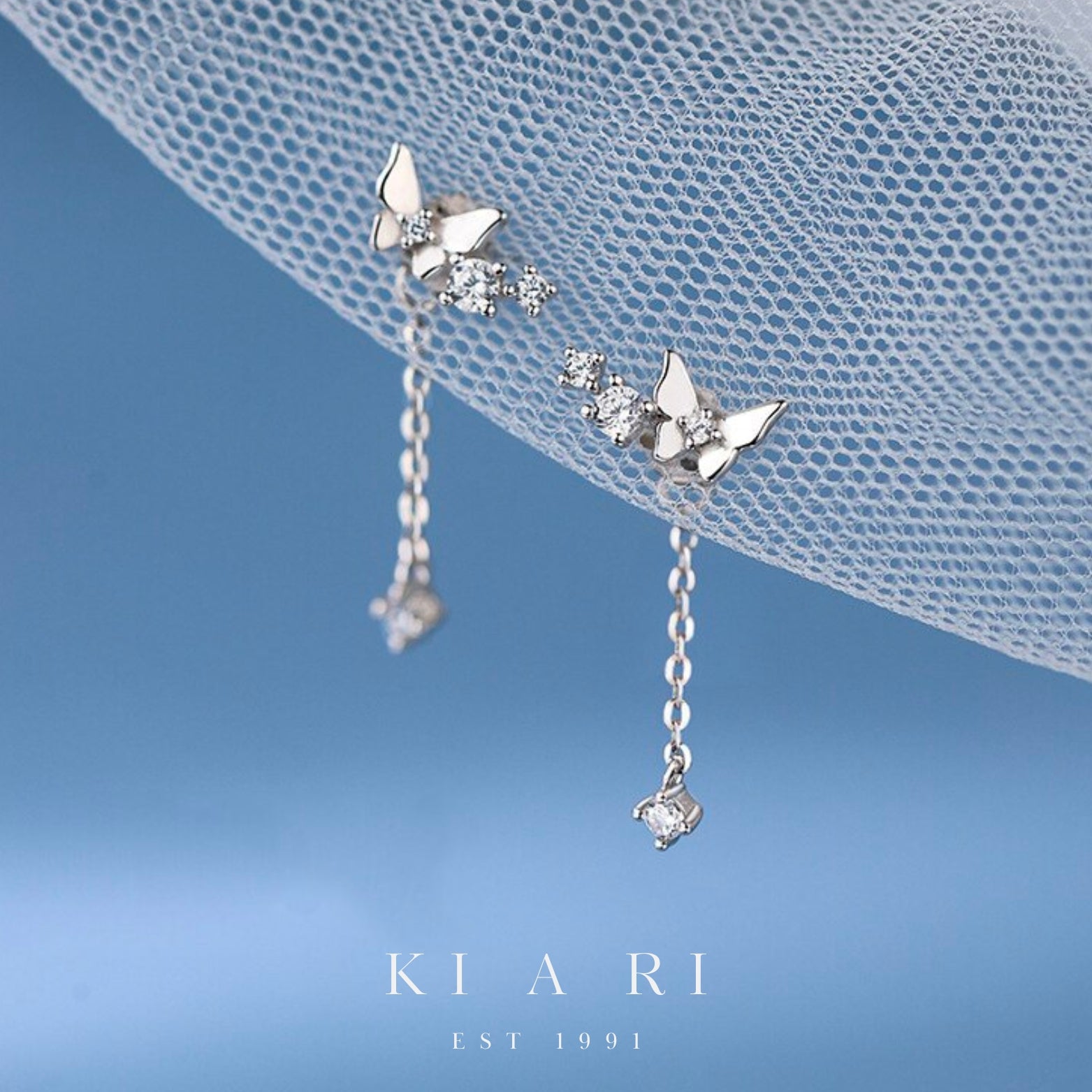 Oh Yeon Dainty Two-Way Butterfly Dangling Earrings 🦋