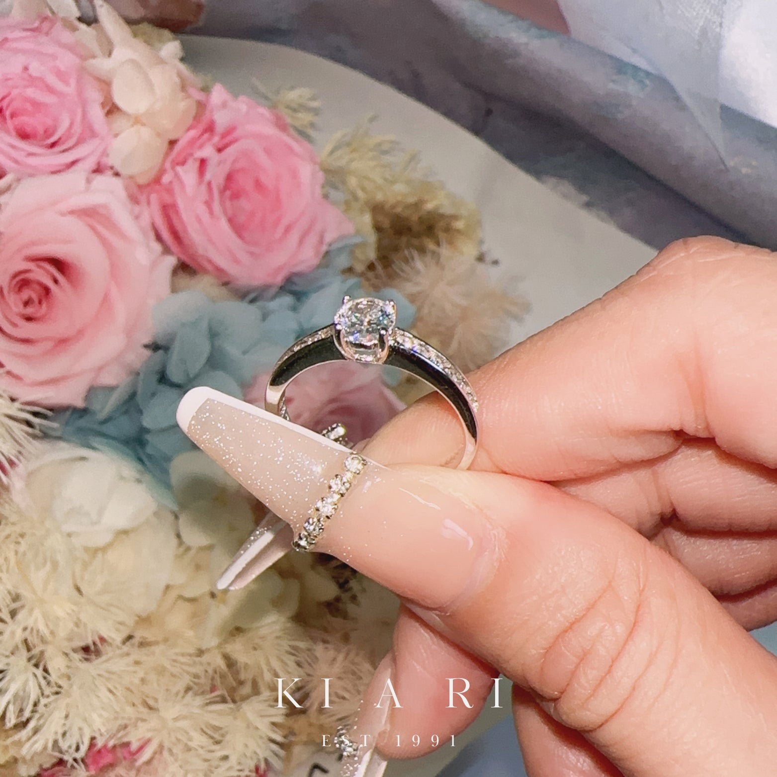 Gyuri Round Diamond Half Eternity Ring