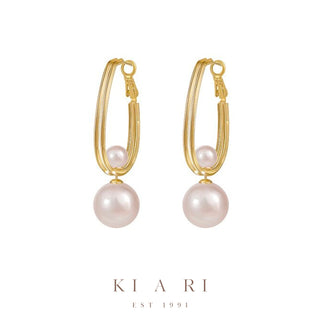 Eo-Da Two-Way Pearl Earrings ⚪