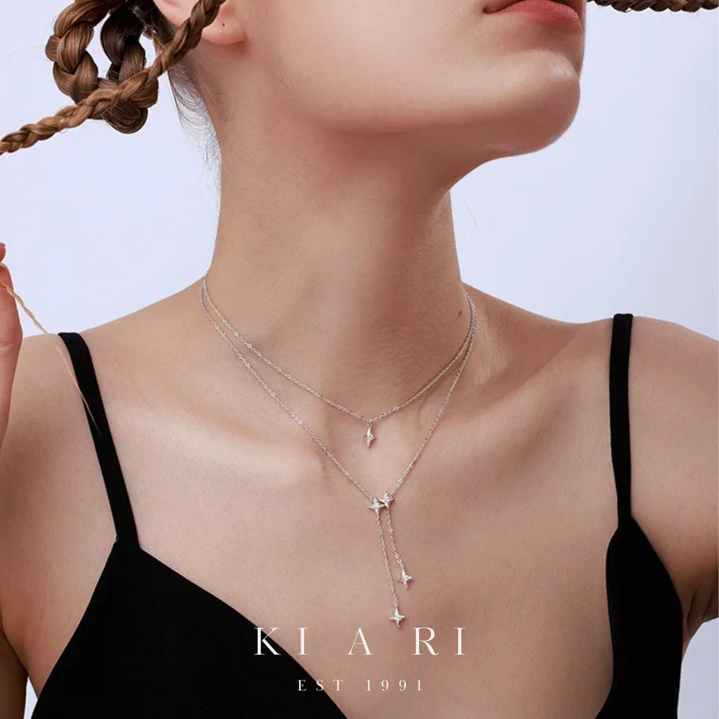 Min Jun Double Layer Shooting Stars Necklace 💫