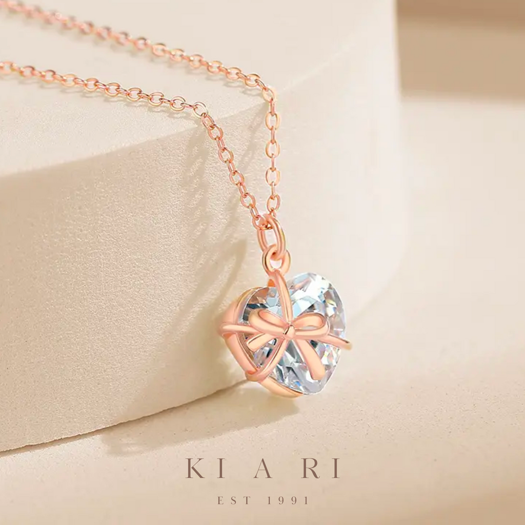 Ma-Eum Seonmul Heart Present Necklace (Rose Gold)