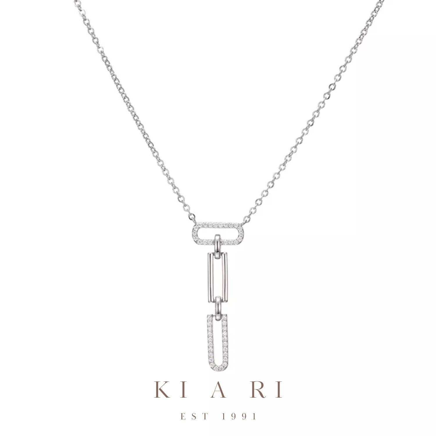 Sin-a Dangling Chain Necklace (Silver) ✨