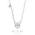 Soji Princess Dancing Necklace with Mini Four Leaf Clover (Silver) 👑