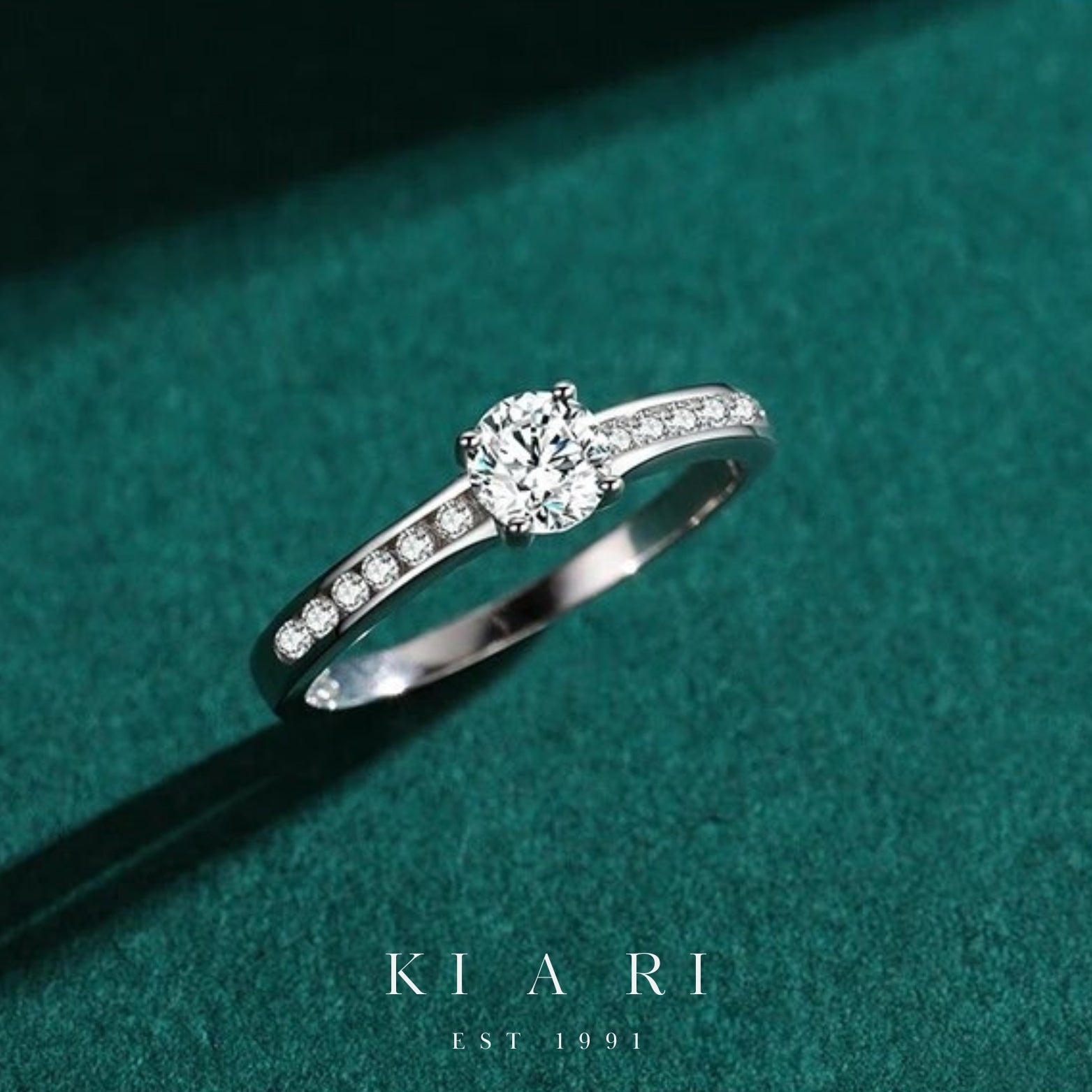 Gyuri Round Diamond Half Eternity Ring
